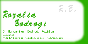 rozalia bodrogi business card